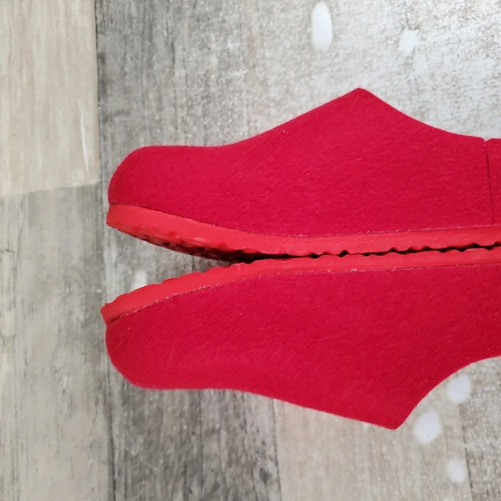 Birkenstock Kaprun Kids Clog Sz 11 Narrow Snow Stars Red Lamb Slip On Shoes